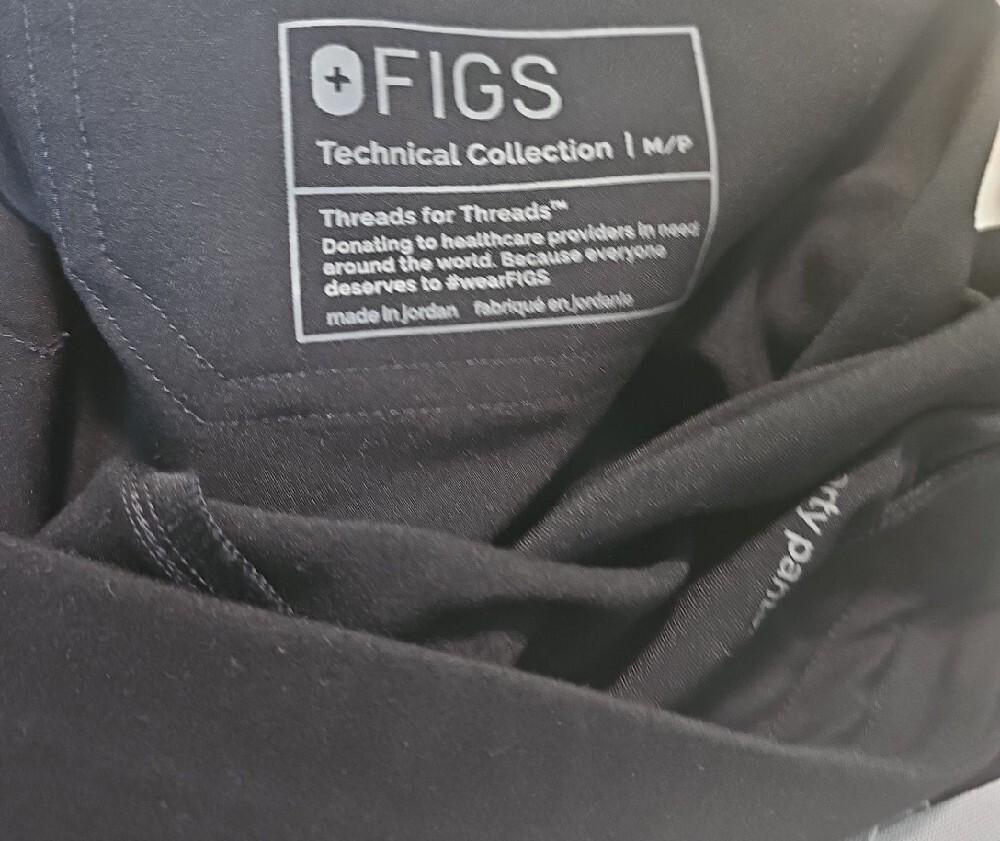 Figs Black Scrub Pants with Drawstring Technical Collection Size M/P - Picture 9 of 9